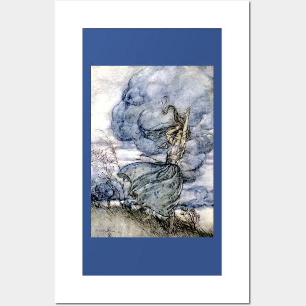 Undine Talks to the Clouds - Arthur Rackham Wall Art by forgottenbeauty